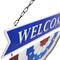 19.25" Americana Welcome Metal Wall Sign with Bunting